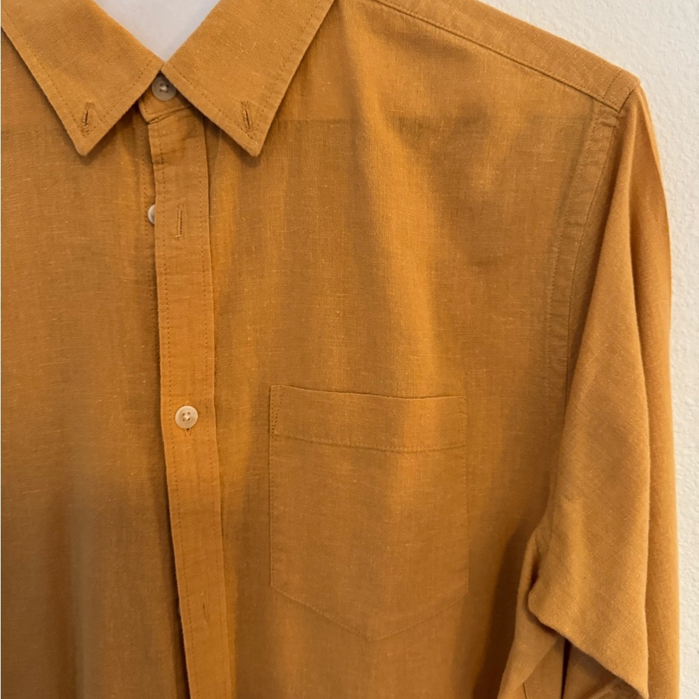 Men's Mustard Long Sleeve Shirt